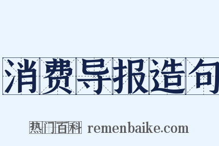 消费导报造句是什么意思的图片